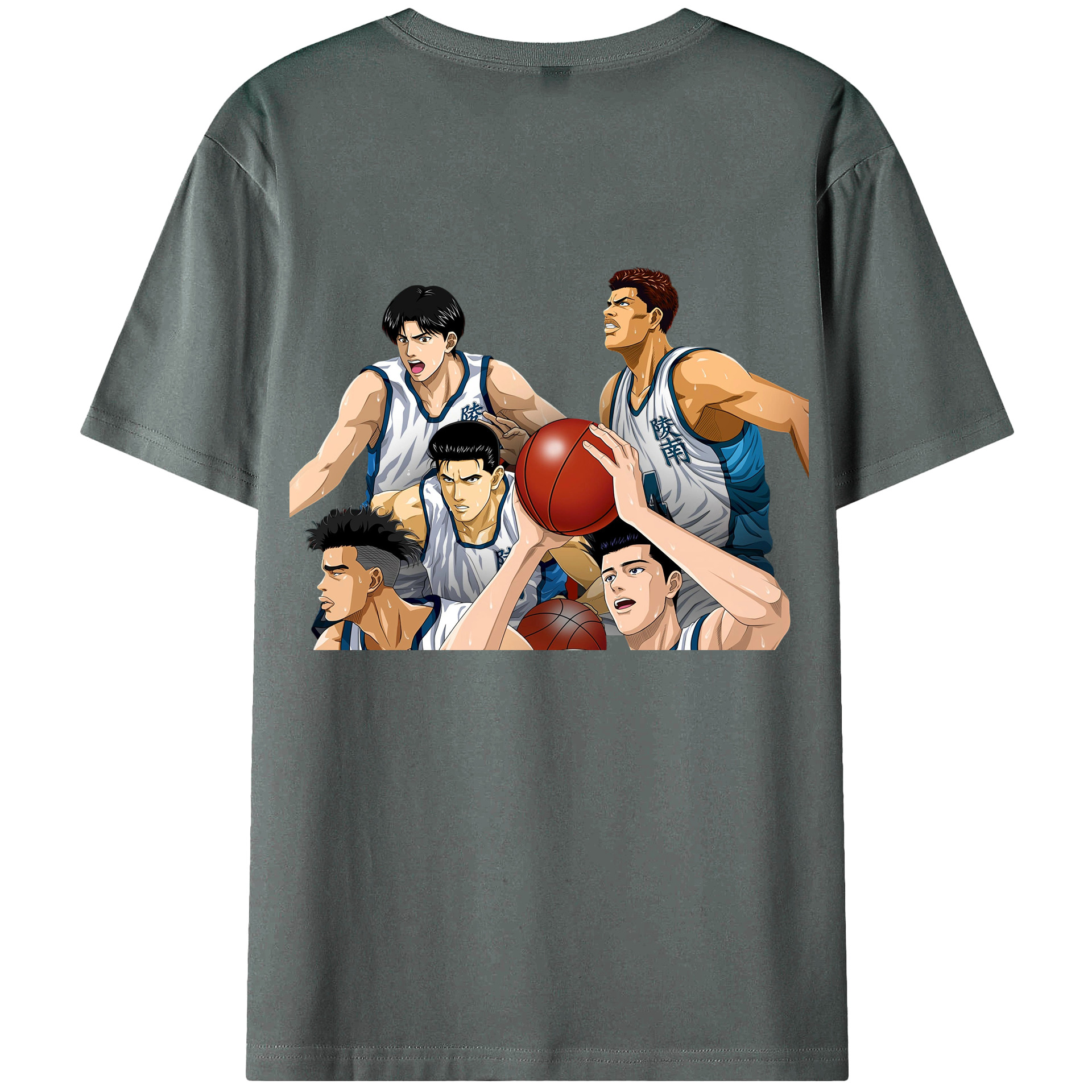 （画像用） SLAM DUNK／スラムダンク 綿100％ メンズ半袖Tシャツ（バックプリント） 通気性